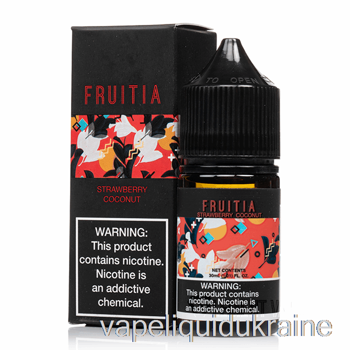 Vape Liquid Ukraine Strawberry Coconut - Fruitia Salts - 30mL 50mg